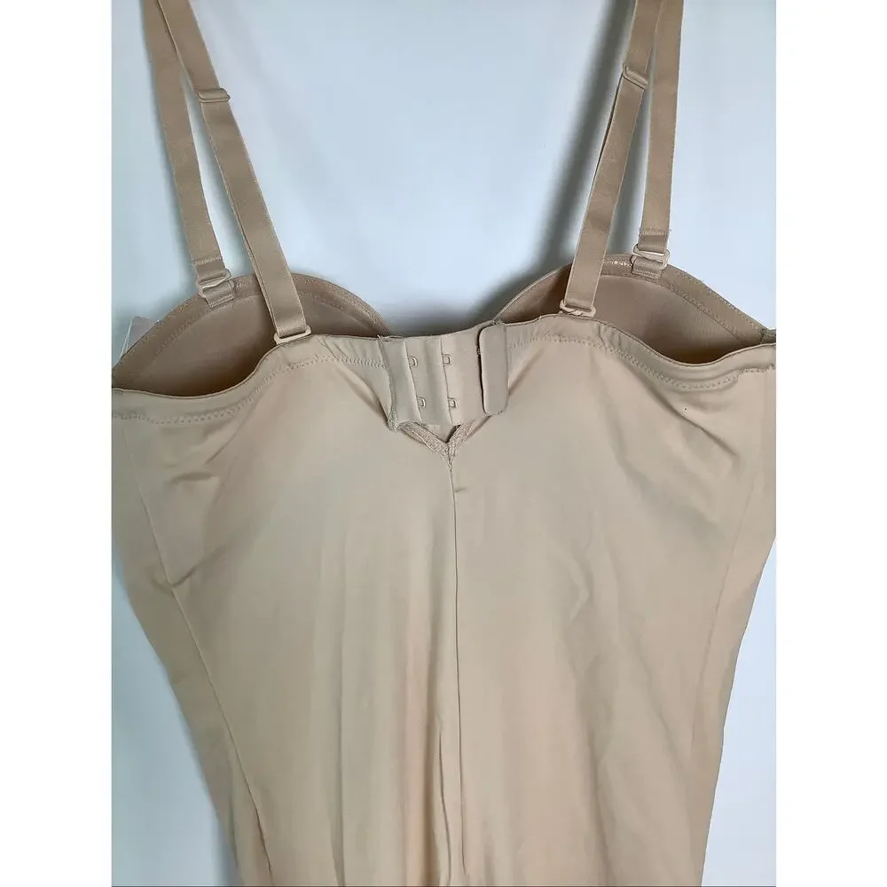 Wacoal Women's 34C Sand Red Carpet Strapless All In One Sexy Thigh Shaper V4-3